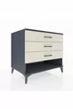 Commode Kronos 3 tiroirs Anthracite-Pierre de lune