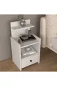 Table de chevet moderne à tiroirs avec étagères % MDF