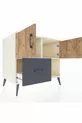 Commode Kronos avec 2 étagères, 1 tiroir et 2 portes, Albâtre-Pin/Anthracite