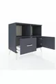 Commode Hyperion 2 étagères, 1 tiroir, 1 porte, Anthracite-Anthracite