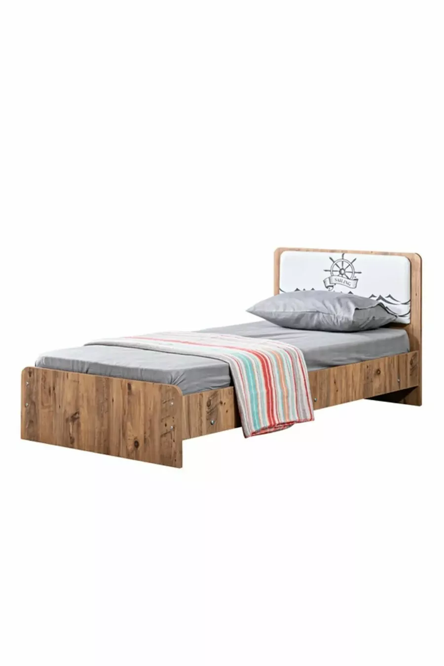 Lit superposé, Lit superposé Captain Ranza avec bureau et 2 matelas Comfort