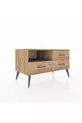 Commode Hyperion à une étagère et trois tiroirs Pin-Anthracite/Pin