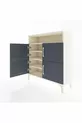 Commode Arges 4 étagères 4 portes Pierre de lune-Anthracite