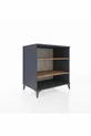 Commode Kronos 2 étagères Anthracite-Pin