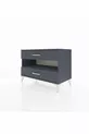 Commode Hyperion à une étagère et 2 tiroirs Anthracite-Anthracite