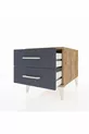 Chevet Kronos 2 tiroirs Pin-Anthracite