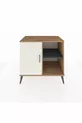 Commode Kronos à 2 étagères avec une porte en pin-pierre d'agate / Anthracite