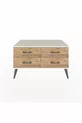Commode Hyperion 4 étagères Anthracite-Pierre d'ardoise/Sapin