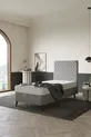 Set de lit en tissu ProBasic pour une personne (sommier, tête de lit, matelas)