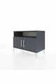 Commode Hyperion 2 étagères 2 portes Anthracite-Anthracite