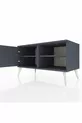 Commode Hyperion 2 étagères avec porte unique Anthracite-Anthracite