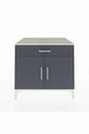 Kronos Commode avec une étagère, un tiroir et deux portes, Pierre de Lune-Anthracite