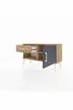 Commode Arges avec une étagère, un tiroir et une porte, pin-anthracite/pin