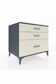 Commode Kronos 3 tiroirs Anthracite-Pierre de lune