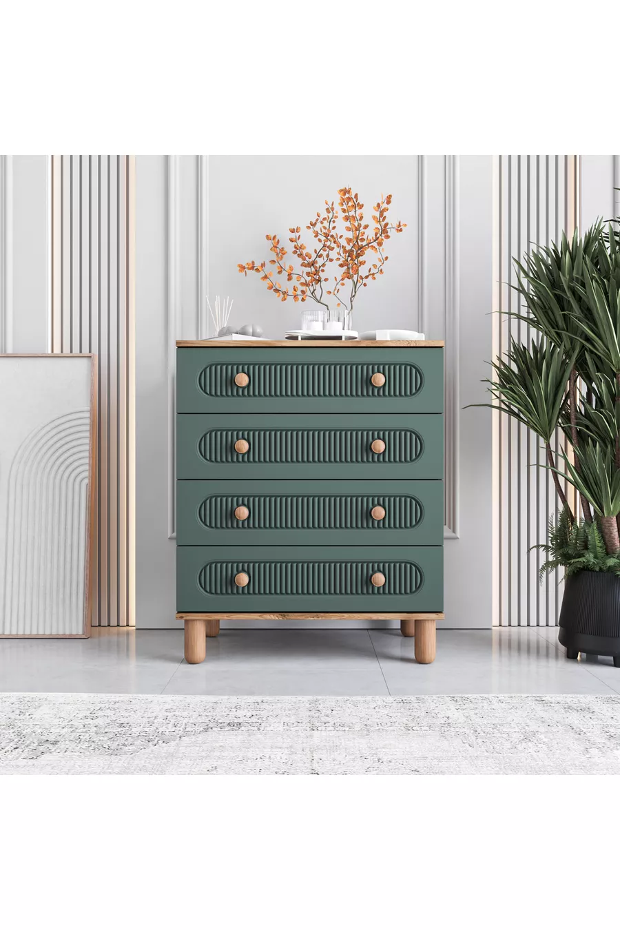 Commode Milen à 4 tiroirs % MDF