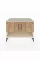 Commode Hyperion 2 étagères 2 portes Pierre de lune-Pin