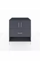 Commode Kronos avec 2 étagères, 1 tiroir et 2 portes, Anthracite-Anthracite