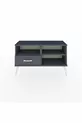 Commode Arges 2 étagères 1 tiroir Anthracite-Anthracite