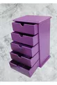 Hobi ERDL Commode Boîte à Bijoux et Maquillage 5 Tiroirs Peinture Brillante VIOLET Fait Main