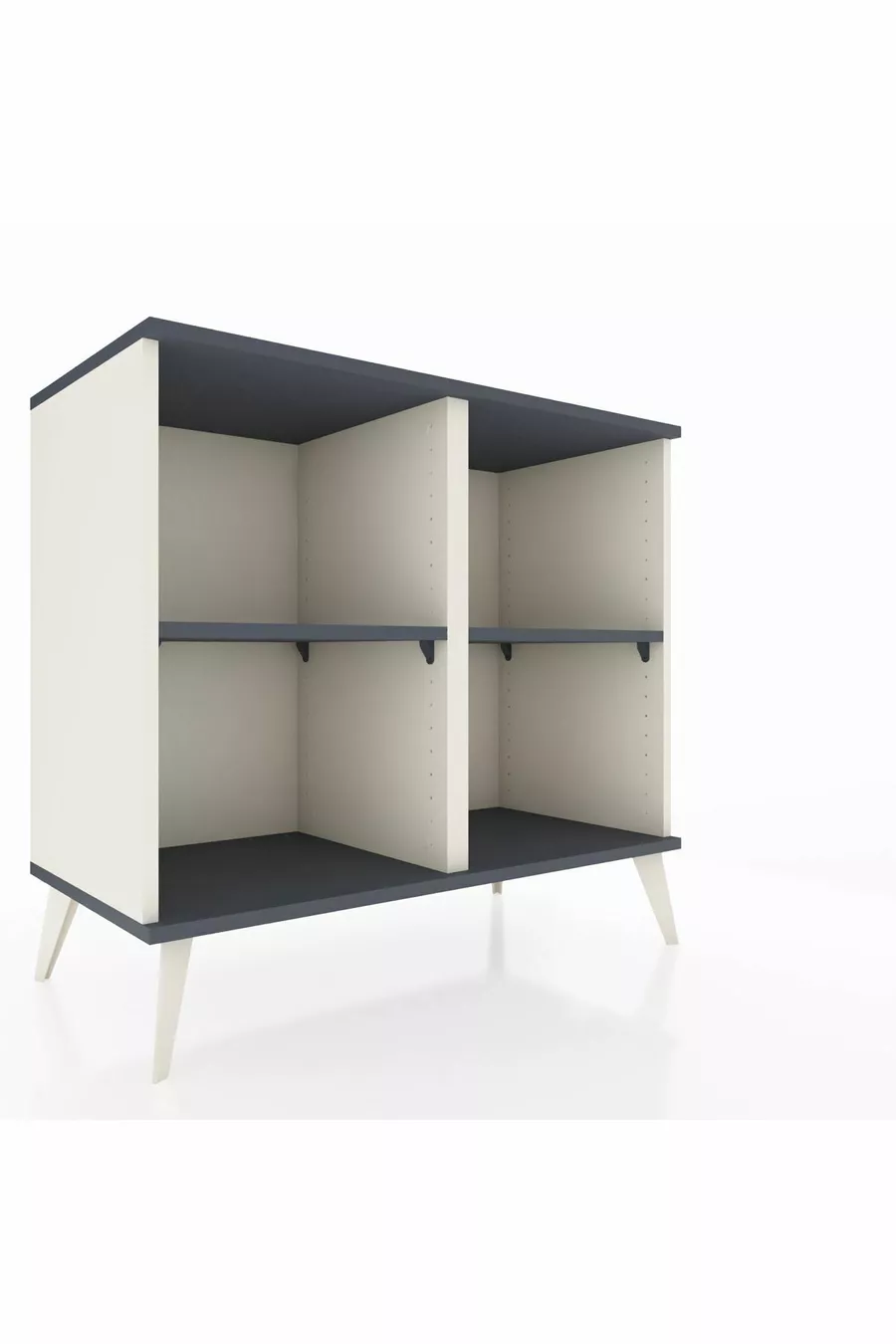 Commode Hyperion 2 étagères Pierre de lune-Anthracite