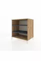 Commode Kronos 2 étagères Pin-Anthracite