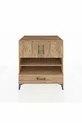 Commode Kronos 4 étagères, 1 tiroir, 2 portes, Pin-Pin
