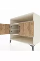 Commode Kronos 3 étagères 2 portes Pierre de Lune-Pin