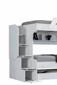 Lits superposés, Lit superposé avec tiroirs Inci - Blanc 2 matelas Confort