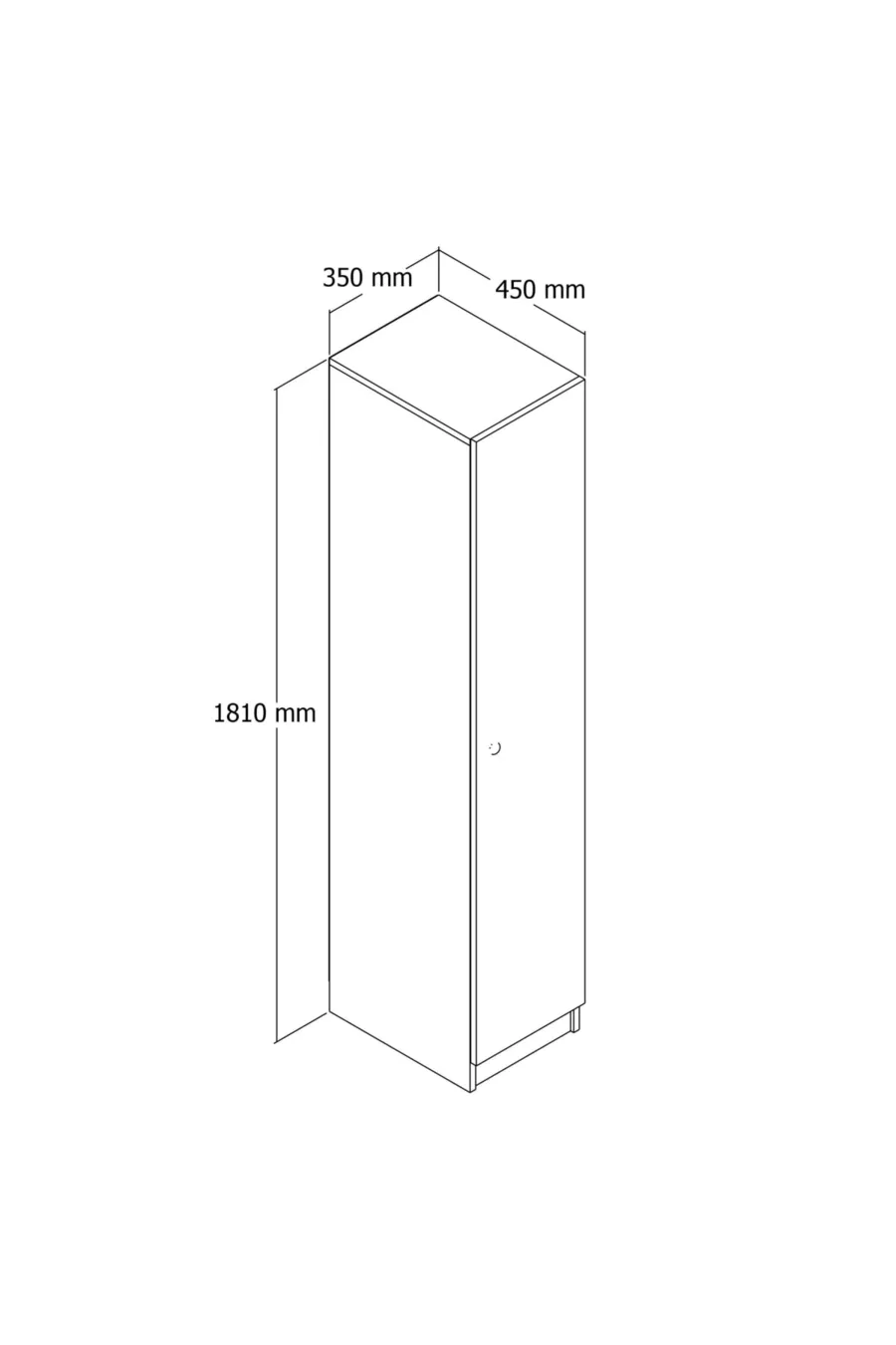Armoire à une porte Zoe, armoire polyvalente