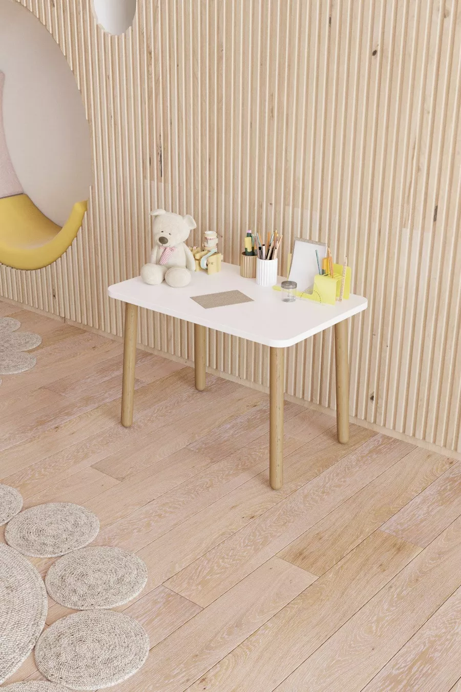 Table pour enfants effaçable à sec - Table d'activité - Ensemble de bureau pour enfants avec 1 chaise