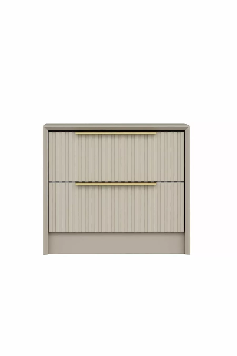 Kale Luxe Soft 2 tiroirs table de chevet avec membrane en travertin