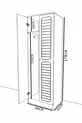 Armoire à vêtements Fuga 2 portes - Corps anthracite, portes anthracite
