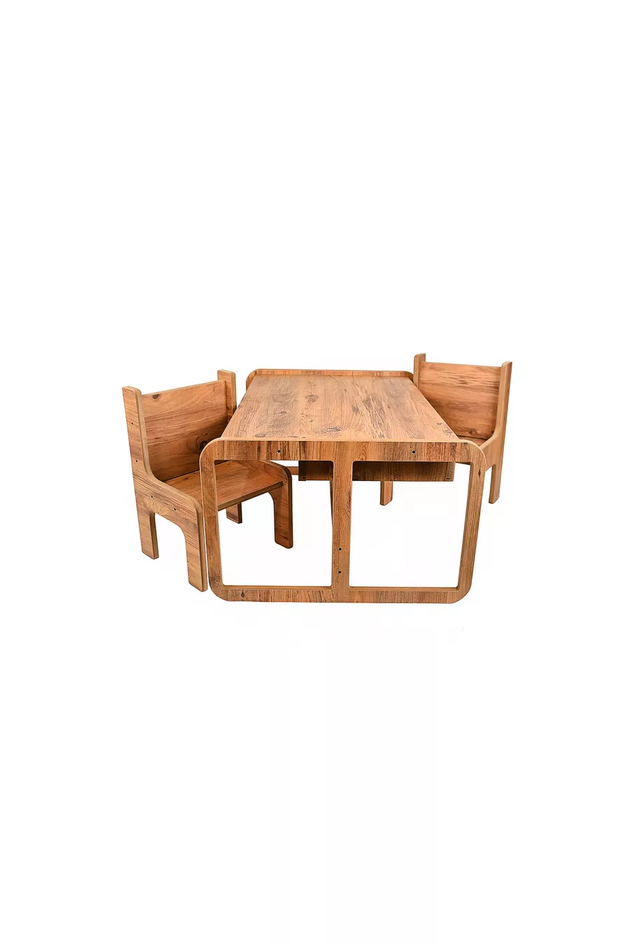 Table de jeu et d'activités pour enfants Industrial Living - Table de travail et de pâte à modeler - 2 chaises - MDF - CM