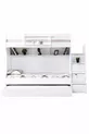 Lits superposés Ranza, courageux avec petit lit - Blanc, 3 matelas confort
