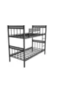 Lit superposé Motif Lit superposé en métal noir compatible avec matelas