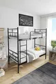 Koza Ranza Lits Superposés Métal Noir Compatibles avec Matelas, Amovible