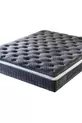 Matelas à ressorts ensachés ultra orthopédique avec soutien lombaire et dorsal, équipé d’un coussin en forme de croissant, ressorts ensachés et tissu en duvet de lapin