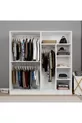 Armoire à vêtements Lucas 4 portes avec double tringle - Ensemble garde-robe blanc  cm