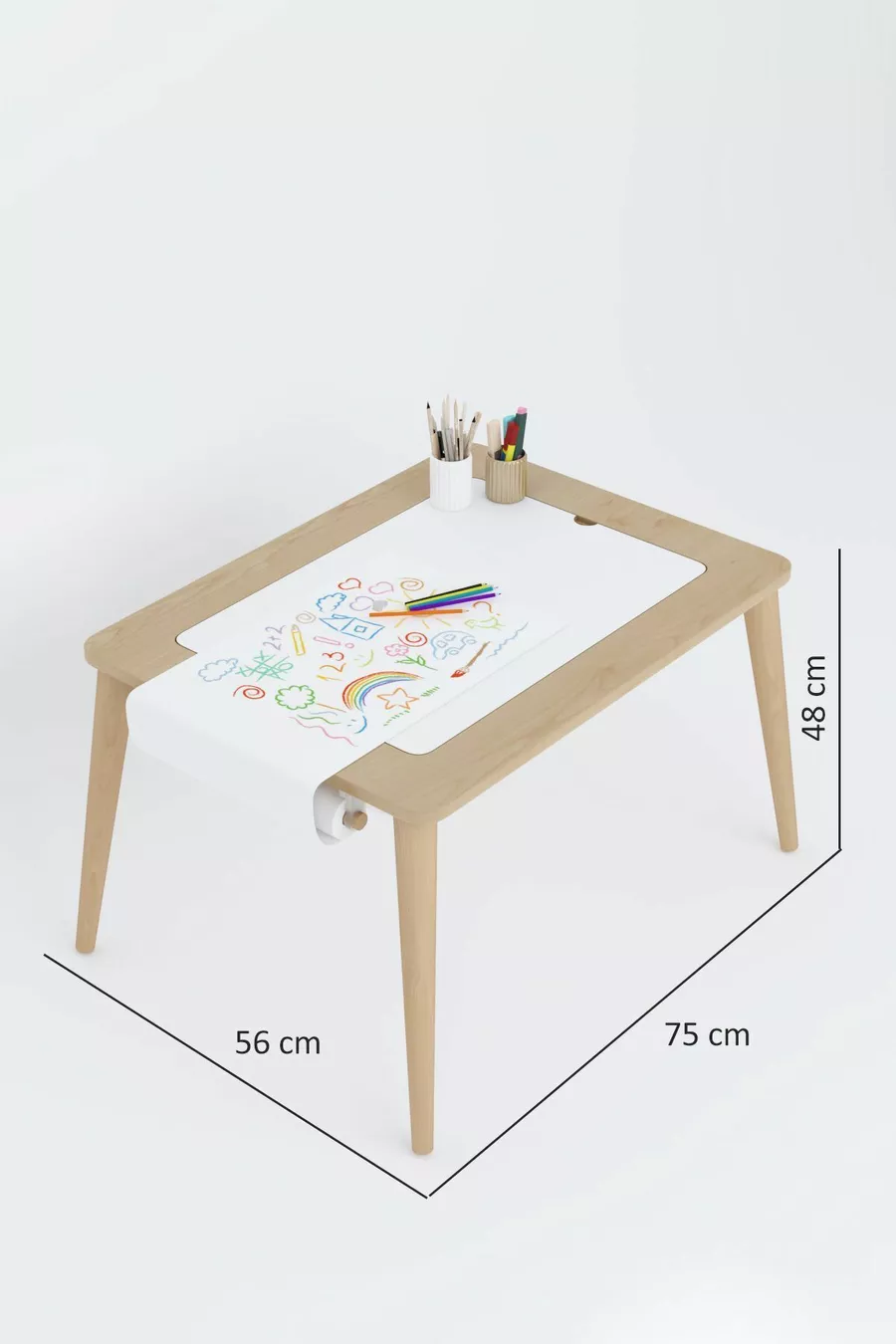Table d'activité en bois résistante à l'eau pour enfants