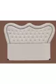 Tête de lit Alc Zümra Lit double en duvet de poulain crème capitonné