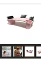 TABLE DE LOISIRS POUR ENFANTS, TABLE DE JEUX, LUNETTES POUR TABLETTE. ROSE