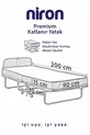 Lit pliant premium Niron  cm Matelas luxueux à ressorts emballés et cadre de lit recouvert de tissu antidérapant