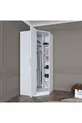 Rani  Module d'Angle Armoire 1 Porte avec 6 Étagères et Penderie Unité d'Angle Complémentaire Blanche