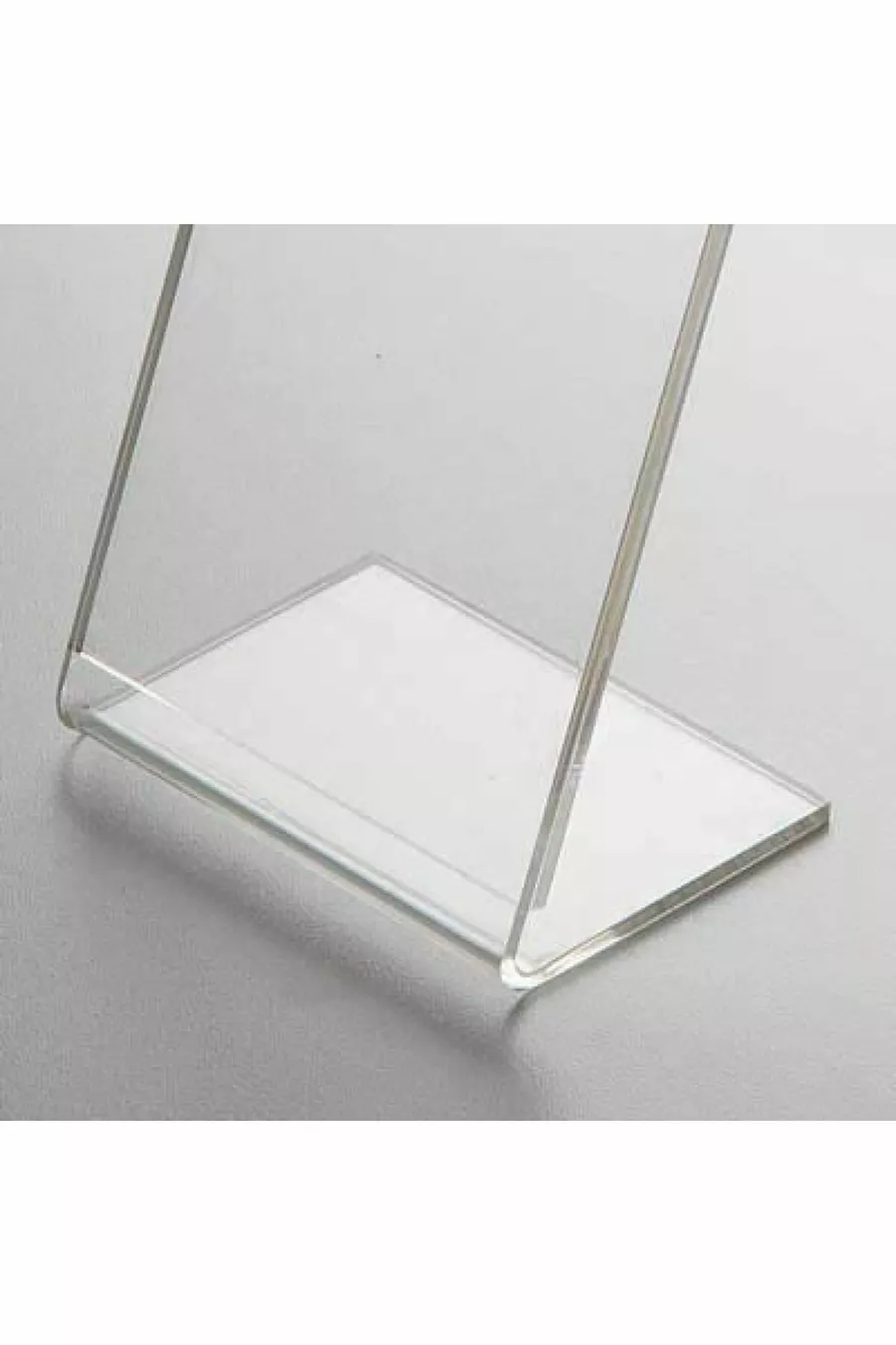 Porte-affiches  en plexiglas transparent vertical de type L, porte-menu, porte-prix, porte-brochure, porte-étiquette, porte-photos, support d'album, table