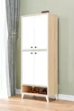 Meuble à chaussures  breveté Imaj Sonomo, 9 étagères, sur pieds, armoire multifonctionnelle à 4 portes, armoire de cellier