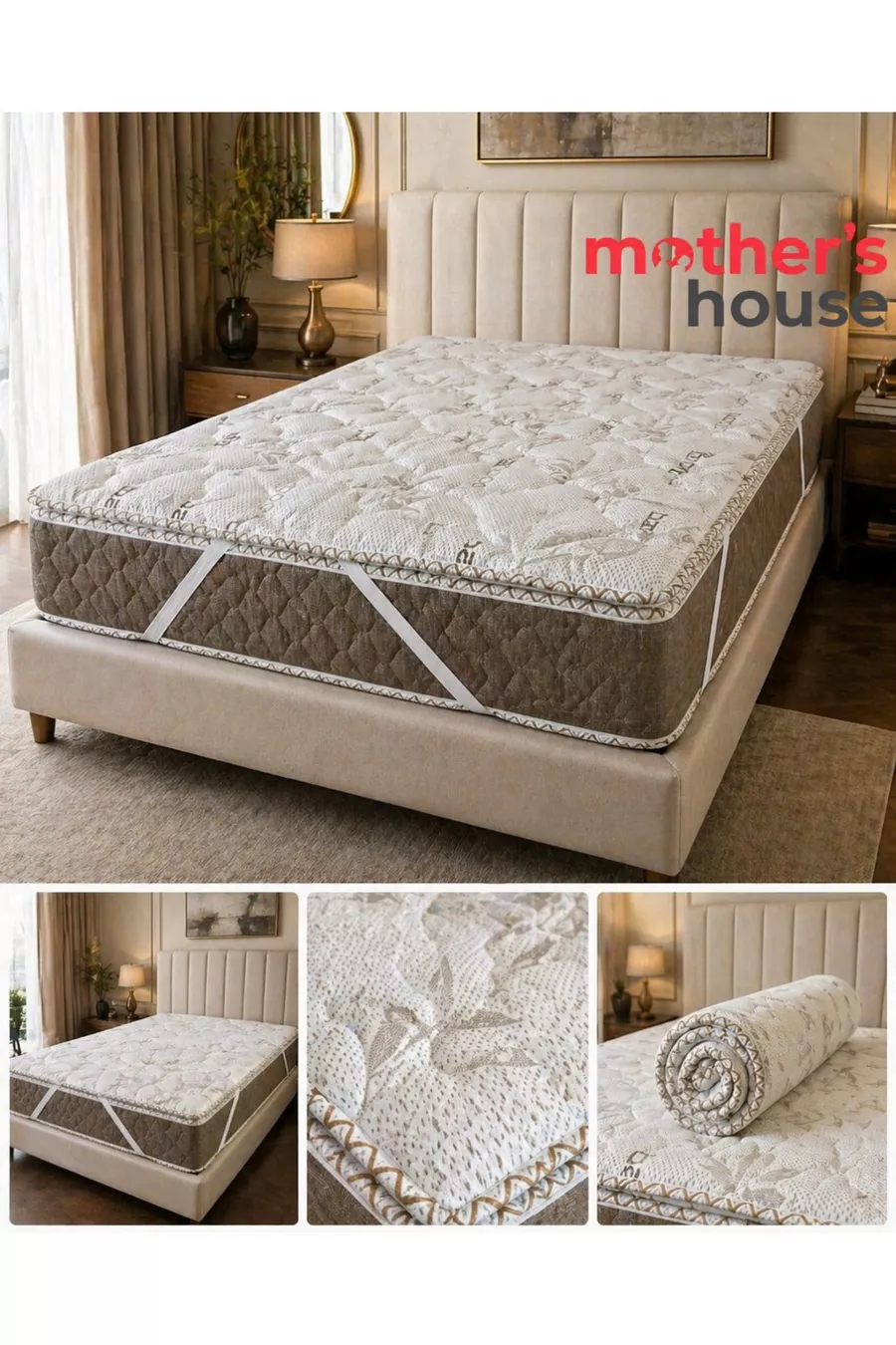Matelas en bambou entièrement orthopédique, surmatelas de lit (PRODUIT AVEC OPTION DE TAILLE)