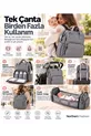 Sac de soins pour mère et bébé avec lit, imperméable, poche thermique pour biberon, sac à dos avec attache pour poussette