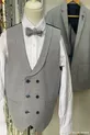 Ensemble de Costume Garçon avec Gilet et Veste  Bleu Marine