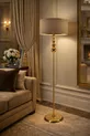 Lampadaire en métal plaqué or Milano Küre - Osier avec bande dorée