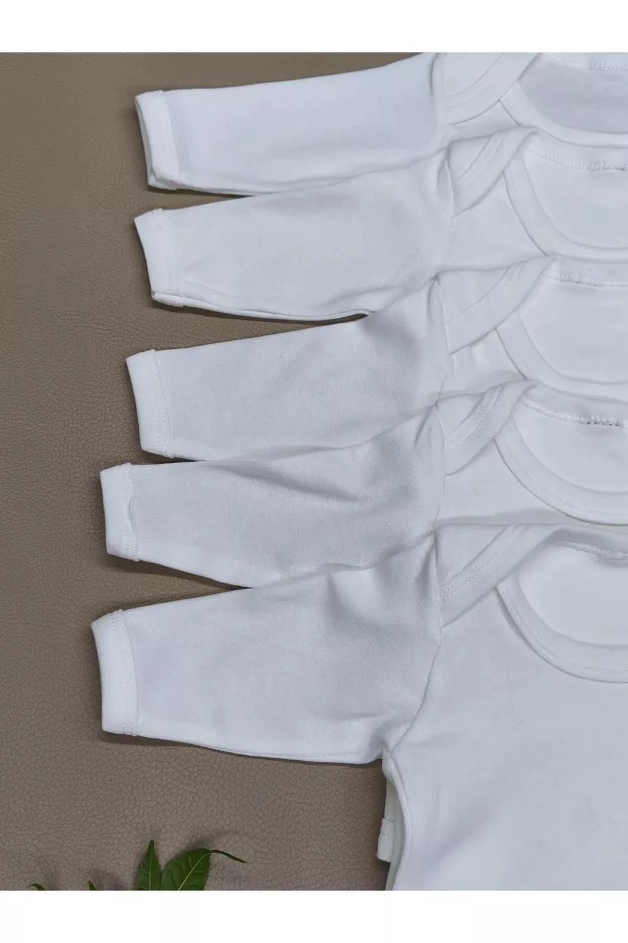 Body pour bébé garçon et fille à manches longues avec boutons-pression, lot de 5, col enveloppant